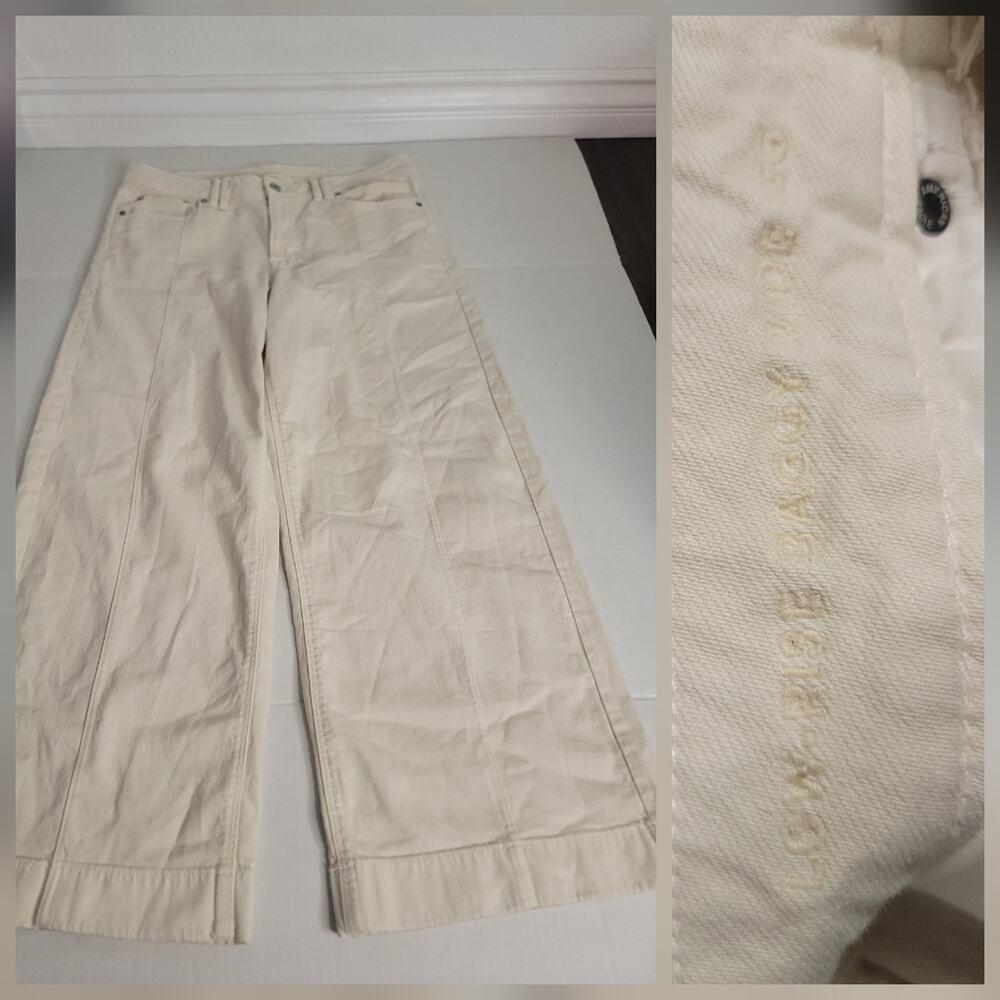 American Eagle Pants Sz 12 Low Rise Drapey Baggy Wide Leg Stretch Gorpcore